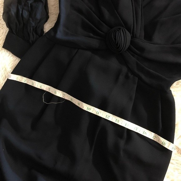 Vintage 1950’s Amazing Black Cocktail Wiggle Dress Pinup - Picture 13 of 14